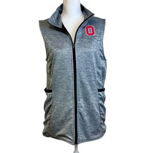 OHIO STATE Buckeyes Football Fleece Lined Vest Gameday Tailgate Party‎ College